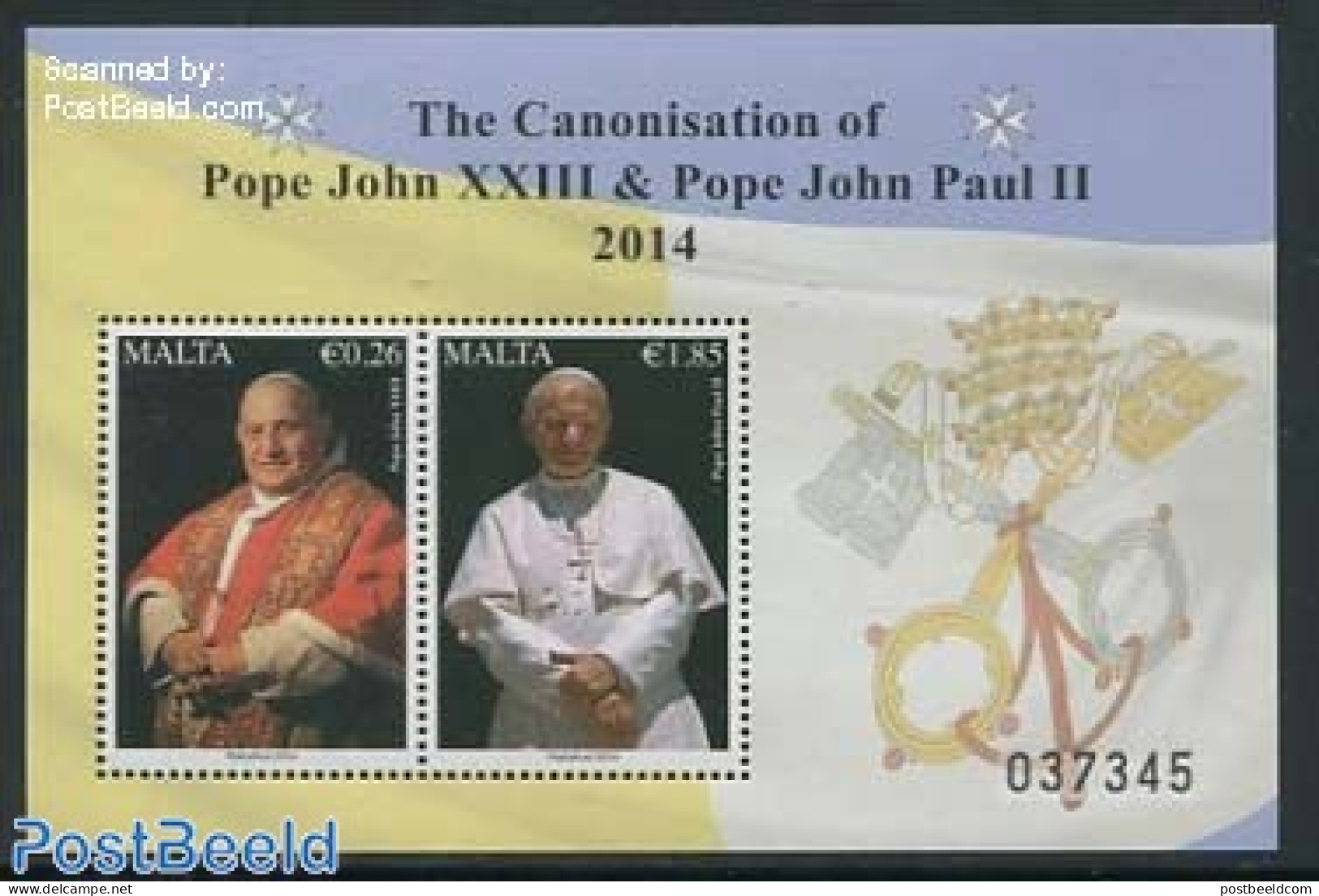 Malta 2014 The Caonisation Of Popes S/s, Mint NH, Religion - Pope - Religion - Päpste