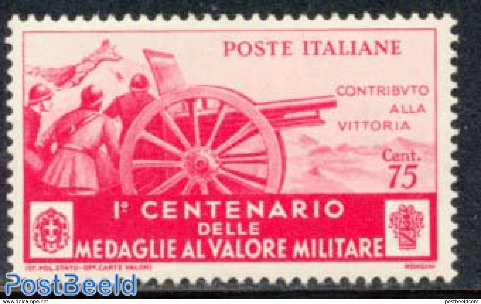 Italy 1934 75c, Stamp Out Of Set, Unused (hinged), History - Militarism - Altri & Non Classificati