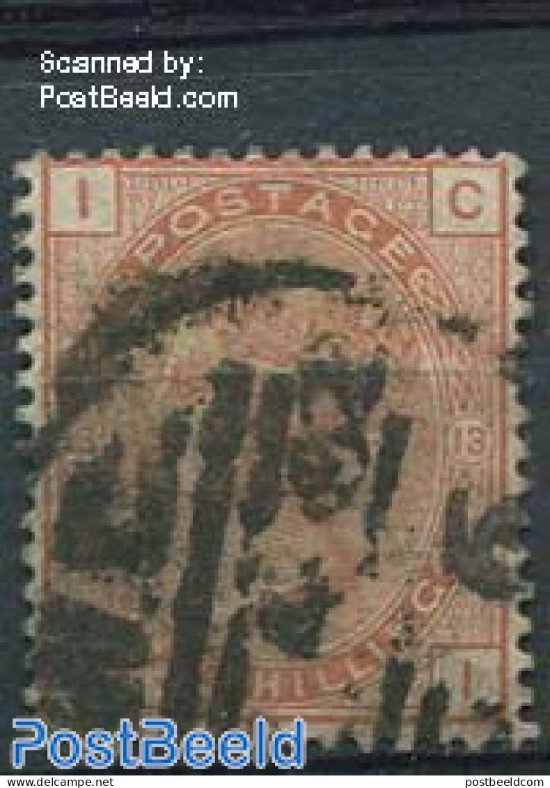 Great Britain 1880 1Sh, Plate 13, Used, Used Stamps - Oblitérés
