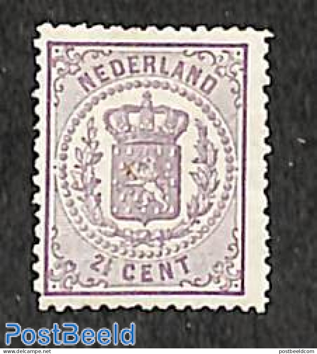 Netherlands 1870 2.5c, Stamp Out Of Set, Unused (hinged) - Ongebruikt