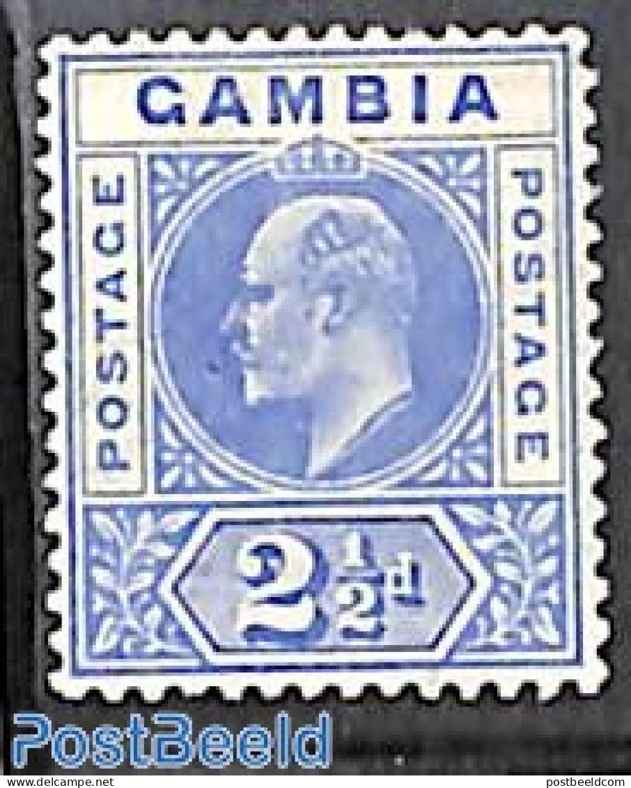 Gambia 1904 2.5d , WM Multiple Crown-CA, Stamp Out Of Set, Unused (hinged) - Gambie (...-1964)