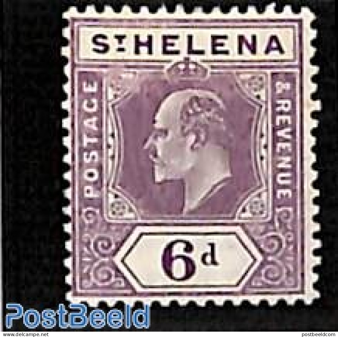 Saint Helena 1908 6p, Stamp Out Of Set, Unused (hinged) - Saint Helena Island