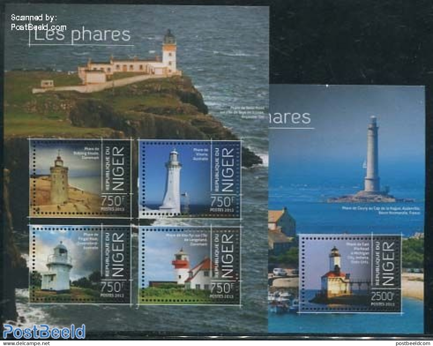 Niger 2013 Lighthouses 2 S/s, Mint NH, Various - Lighthouses & Safety At Sea - Lighthouses