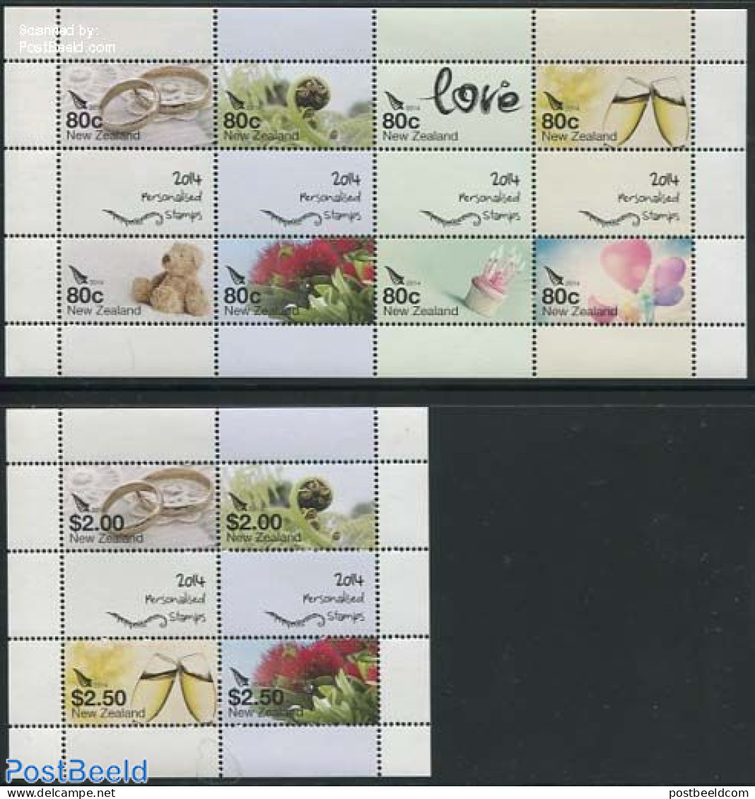 New Zealand 2014 Wishing Stamps 12v (2 S/s), Mint NH, Various - Greetings & Wishing Stamps - Unused Stamps