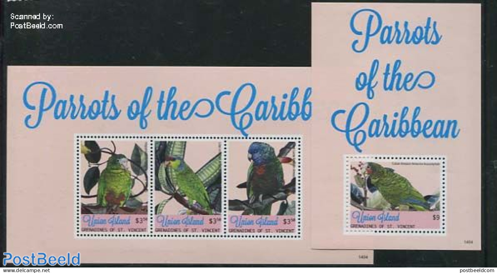 Saint Vincent & The Grenadines 2014 Union Island, Parrots 2 S/s, Mint NH, Nature - Birds - Parrots - St.Vincent Und Die Grenadinen