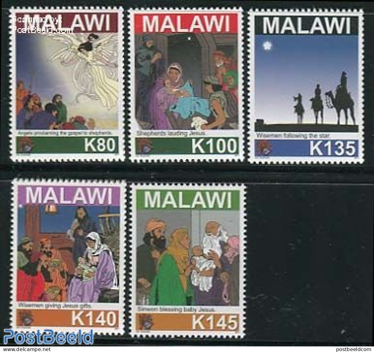 Malawi 2011 Christmas 5v, Mint NH, Religion - Christmas - Navidad