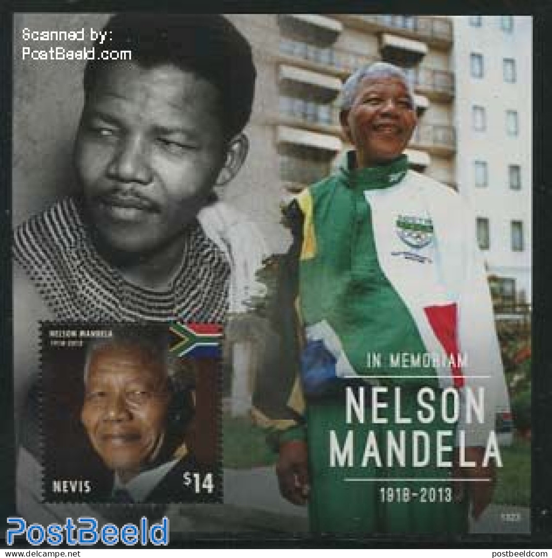 Nevis 2013 Nelson Mandela S/s, Mint NH, History - Nobel Prize Winners - Politicians - Nelson Mandela - Nobel Prize Laureates