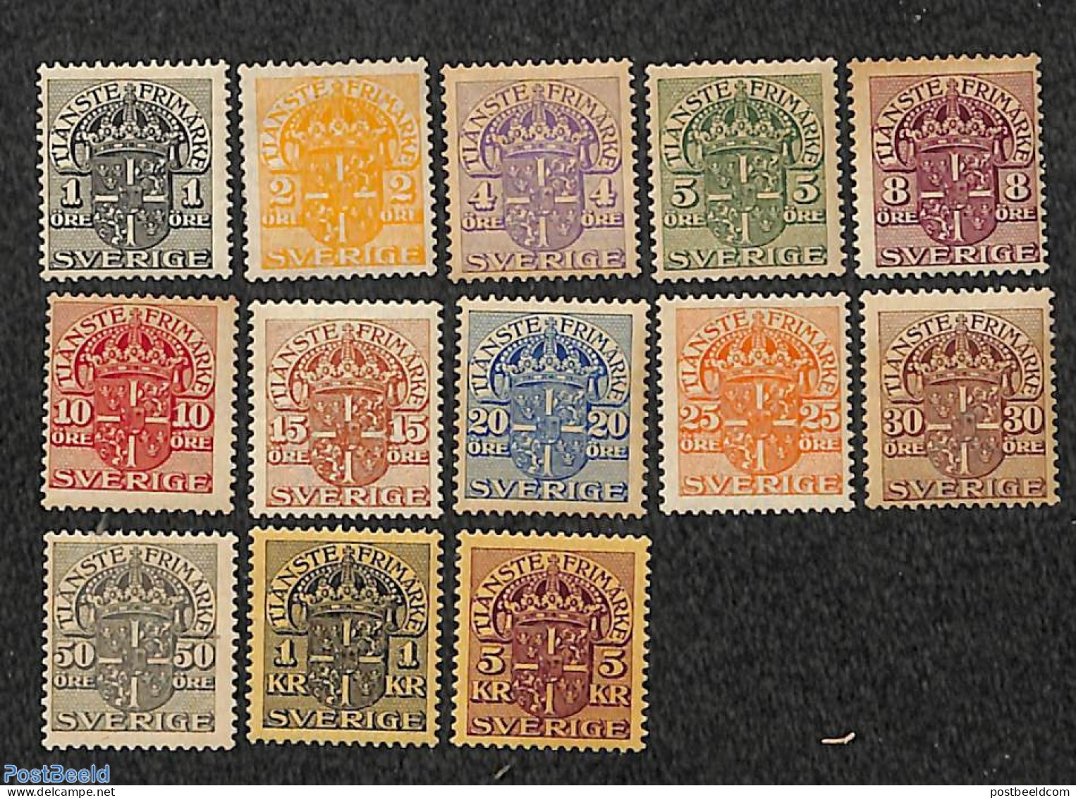 Sweden 1910 On Service 13v, Unused (hinged) - Other & Unclassified