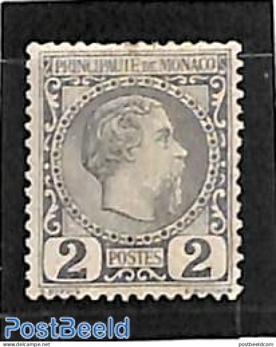 Monaco 1885 2c, Stamp Out Of Set, Unused (hinged) - Ongebruikt