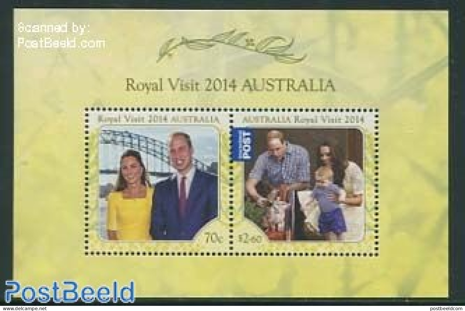 Australia 2014 Royal Visit S/s, Mint NH, History - Kings & Queens (Royalty) - Art - Bridges And Tunnels - Nuovi