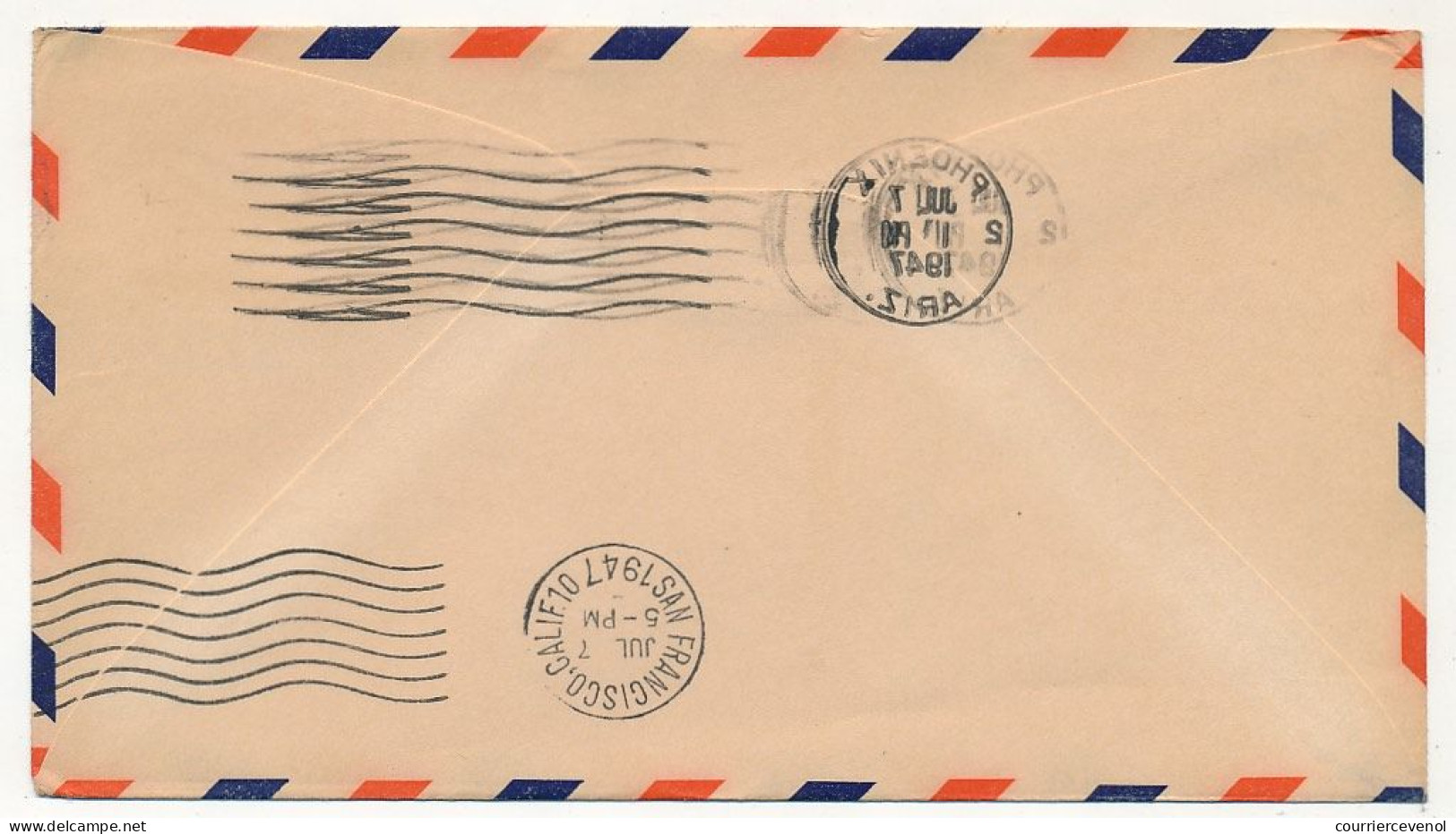 Etats Unis - Env. Depuis Phoenix Ariz. - Extension OM4  Phoenix Arizona => Oakland & San Francisco (California) - 2c. 1941-1960 Lettres