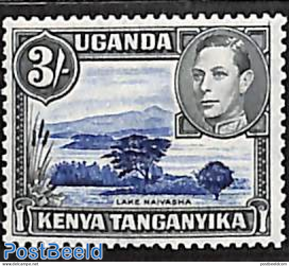 East Africa 1938 3Sh, Perf. 13:12.5, Stamp Out Of Set, Unused (hinged), Nature - Trees & Forests - Rotary Club