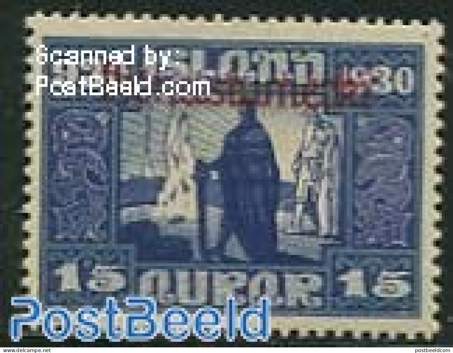 Iceland 1930 15A, On Service, Stamp Out Of Set, Unused (hinged) - Andere & Zonder Classificatie