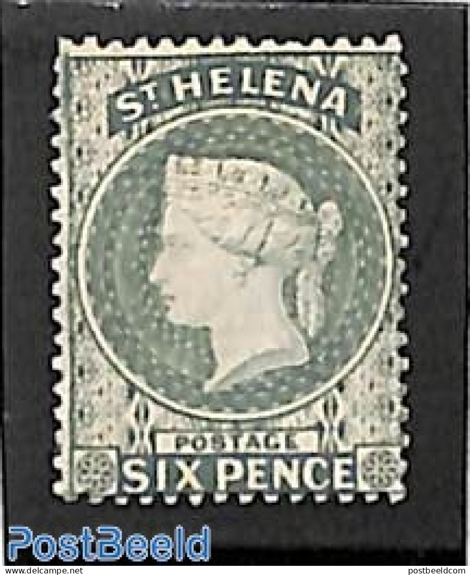 Saint Helena 1884 6p Grey, Stamp Out Of Set, Without Gum, Unused (hinged) - Sint-Helena