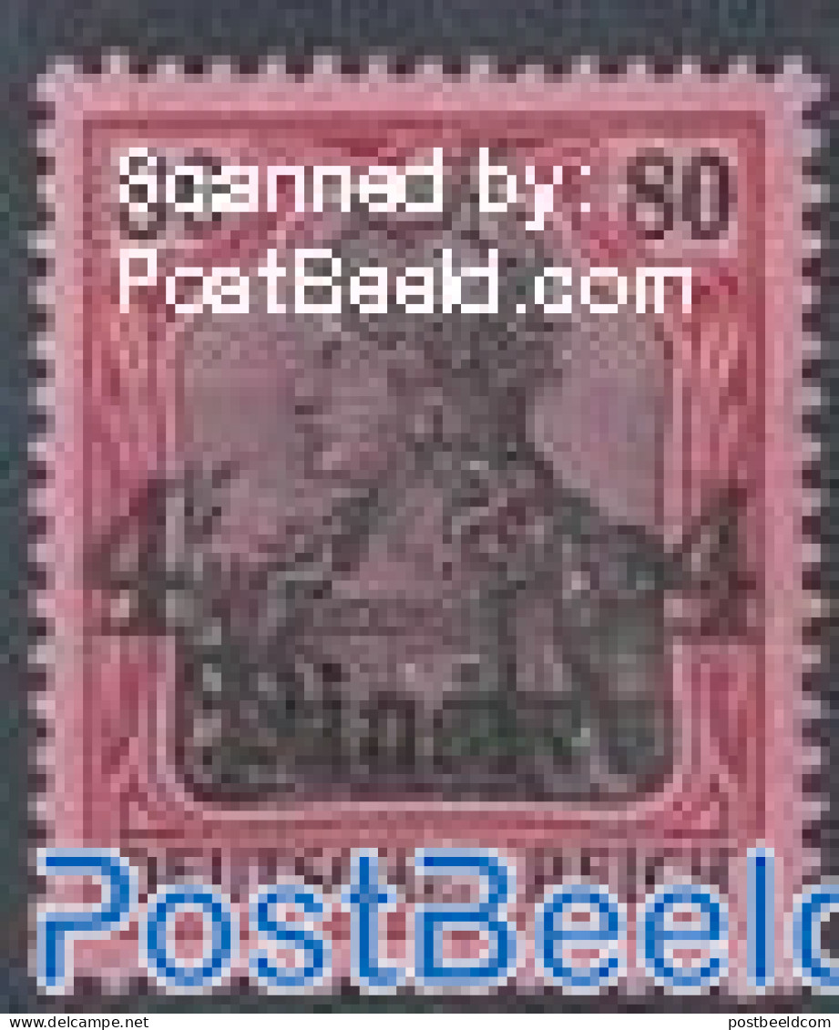 Türkiye 1906 German Post, 4Pia On 80Pf, Stamp Out Of Set, Unused (hinged) - Sonstige & Ohne Zuordnung