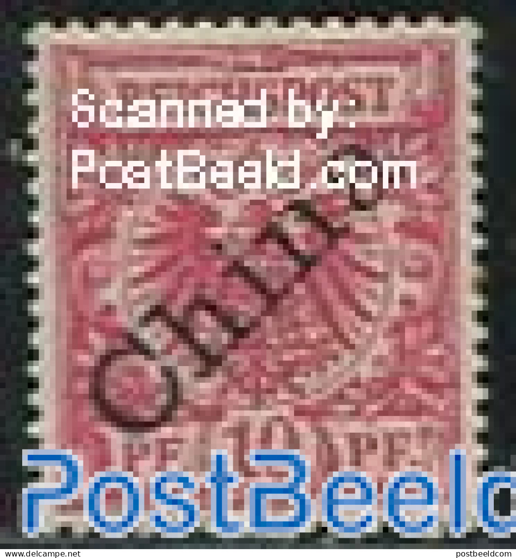 China (before 1949) 1898 German Post, 10Pf, Diagonal Overprint, Unused (hinged) - Other & Unclassified