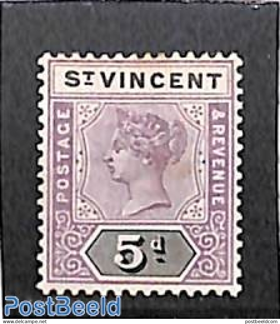 Saint Vincent 1899 5p, Stamp Out Of Set, Unused (hinged) - St.Vincent (1979-...)