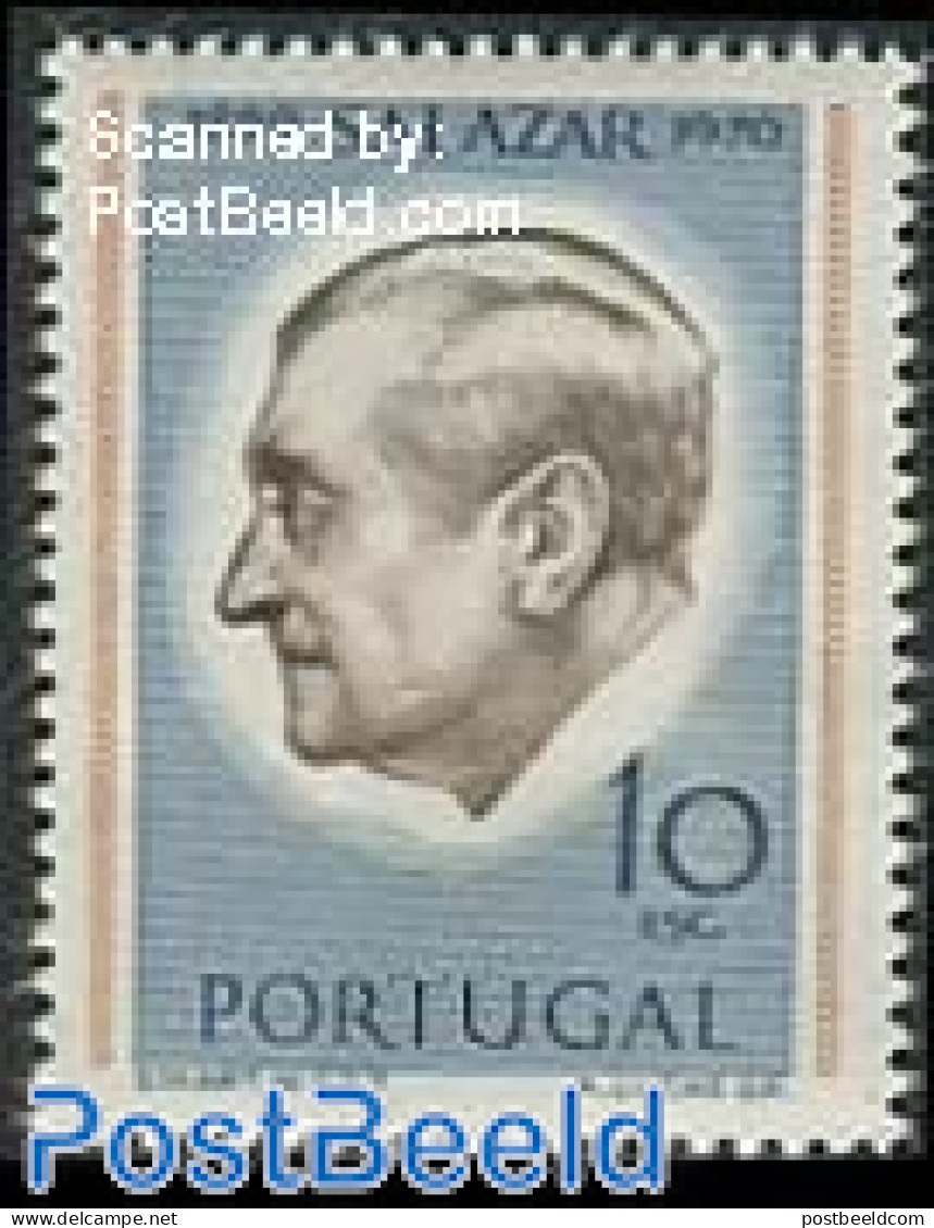 Portugal 1971 10E, Perf. 12, Stamp Out Of Set, Mint NH, History - Politicians - Ungebraucht