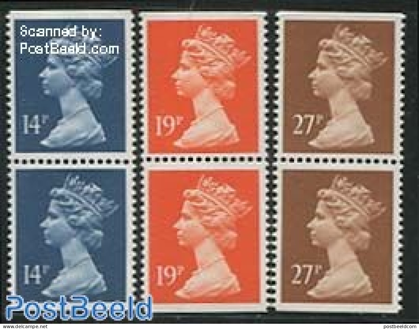 Great Britain 1988 Definitives 3 Booklet Pairs, Mint NH - Unused Stamps