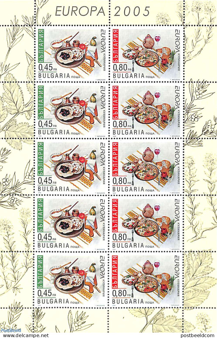 Bulgaria 2005 Europa, Gastronomy M/s, Mint NH, Health - History - Food & Drink - Europa (cept) - Unused Stamps