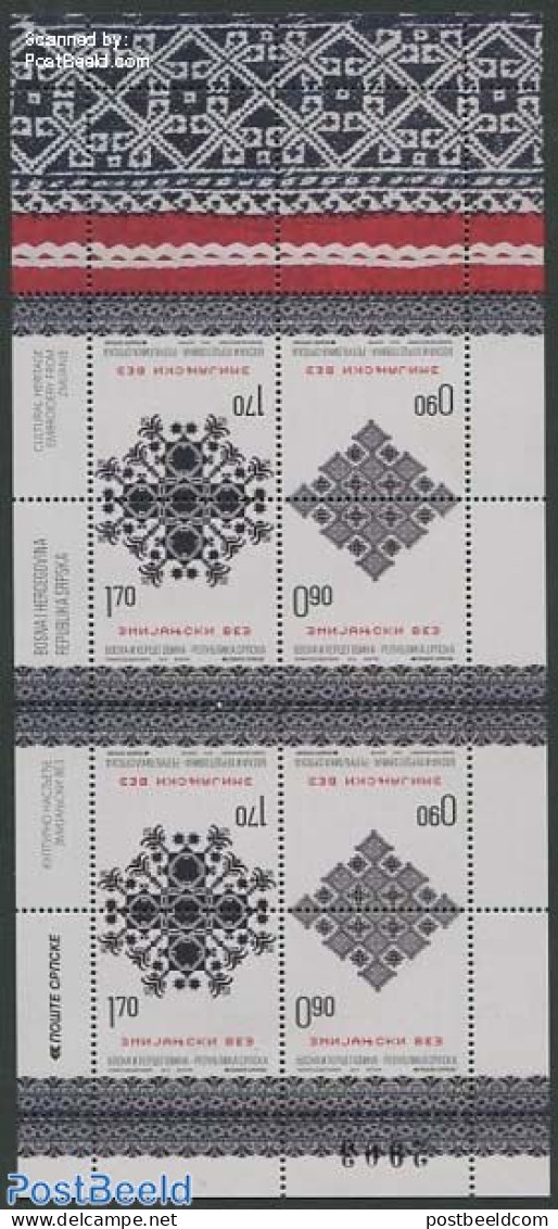 Bosnia Herzegovina - Serbian Adm. 2014 Lace M/s, Mint NH, Various - Textiles - Textiel