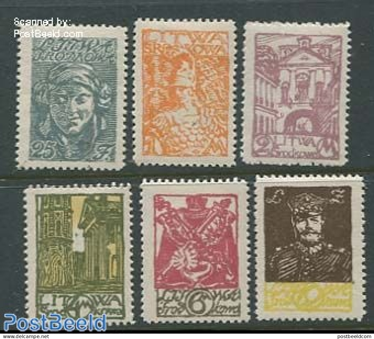 Lithuania 1920 Central Lithuania, Views 6v, Unused (hinged) - Lithuania