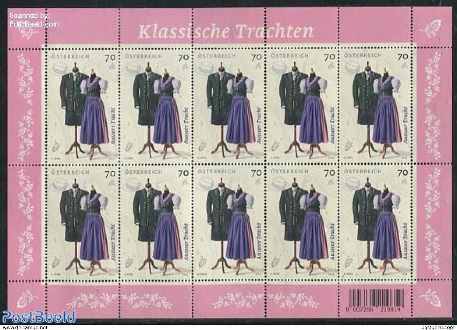 Austria 2014 Aussee Costumes M/s, Mint NH, Various - Costumes - Neufs