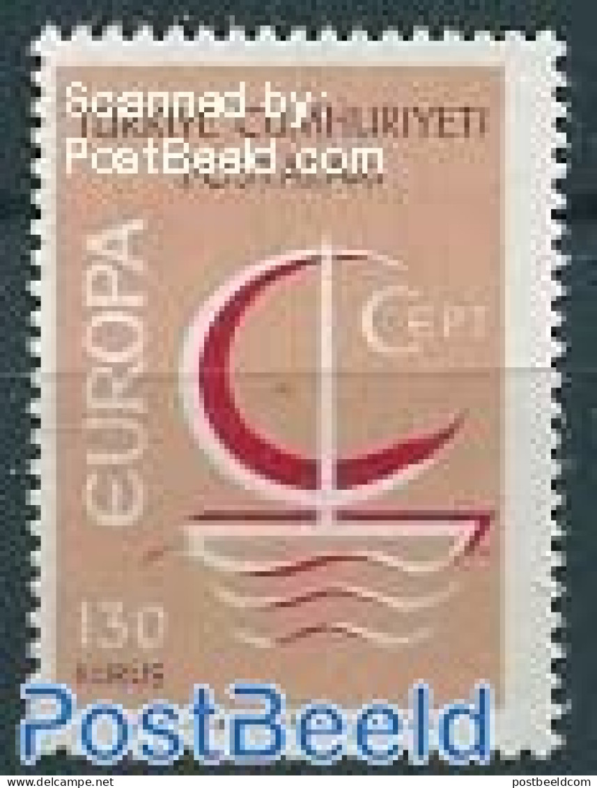 Türkiye 1966 Europa, 130K, Wrong Colour, Mint NH, History - Various - Europa (cept) - Errors, Misprints, Plate Flaws - Other & Unclassified