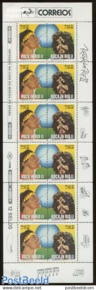 Brazil 1991 Rock In Rio M/s, Mint NH, Performance Art - Music - Popular Music - Unused Stamps