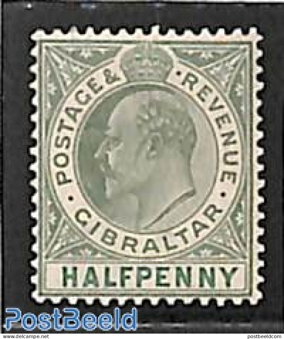 Gibraltar 1903 1/2p, Stamp Out Of Set, Unused (hinged) - Gibraltar