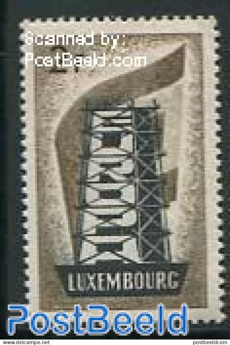 Luxemburg 1956 2Fr, Stamp Out Of Set, Unused (hinged), History - Europa (cept) - Ungebraucht