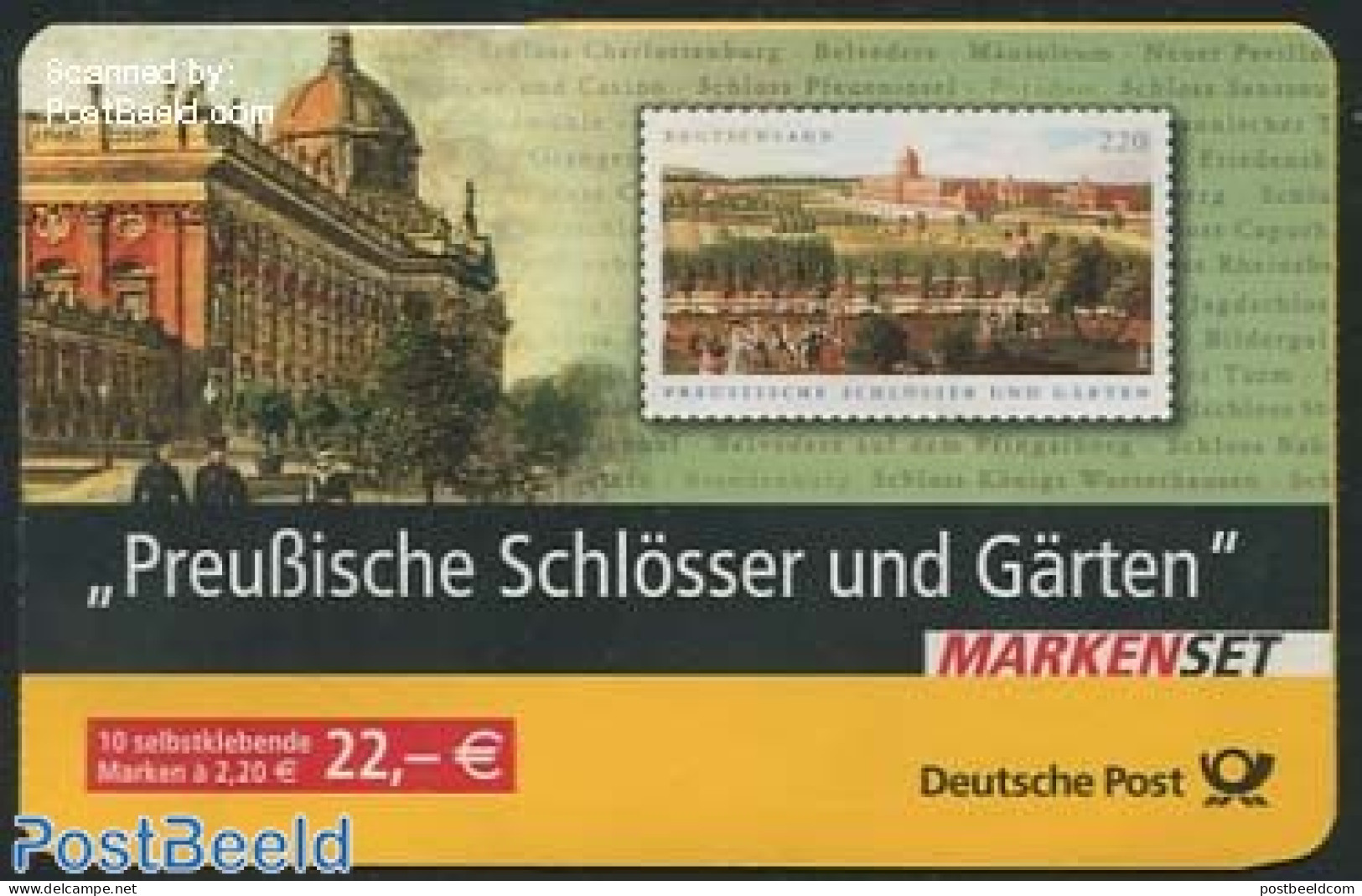 Germany, Federal Republic 2005 Prussian Castles & Gardens Booklet, Mint NH, Nature - Gardens - Stamp Booklets - Art - .. - Ongebruikt