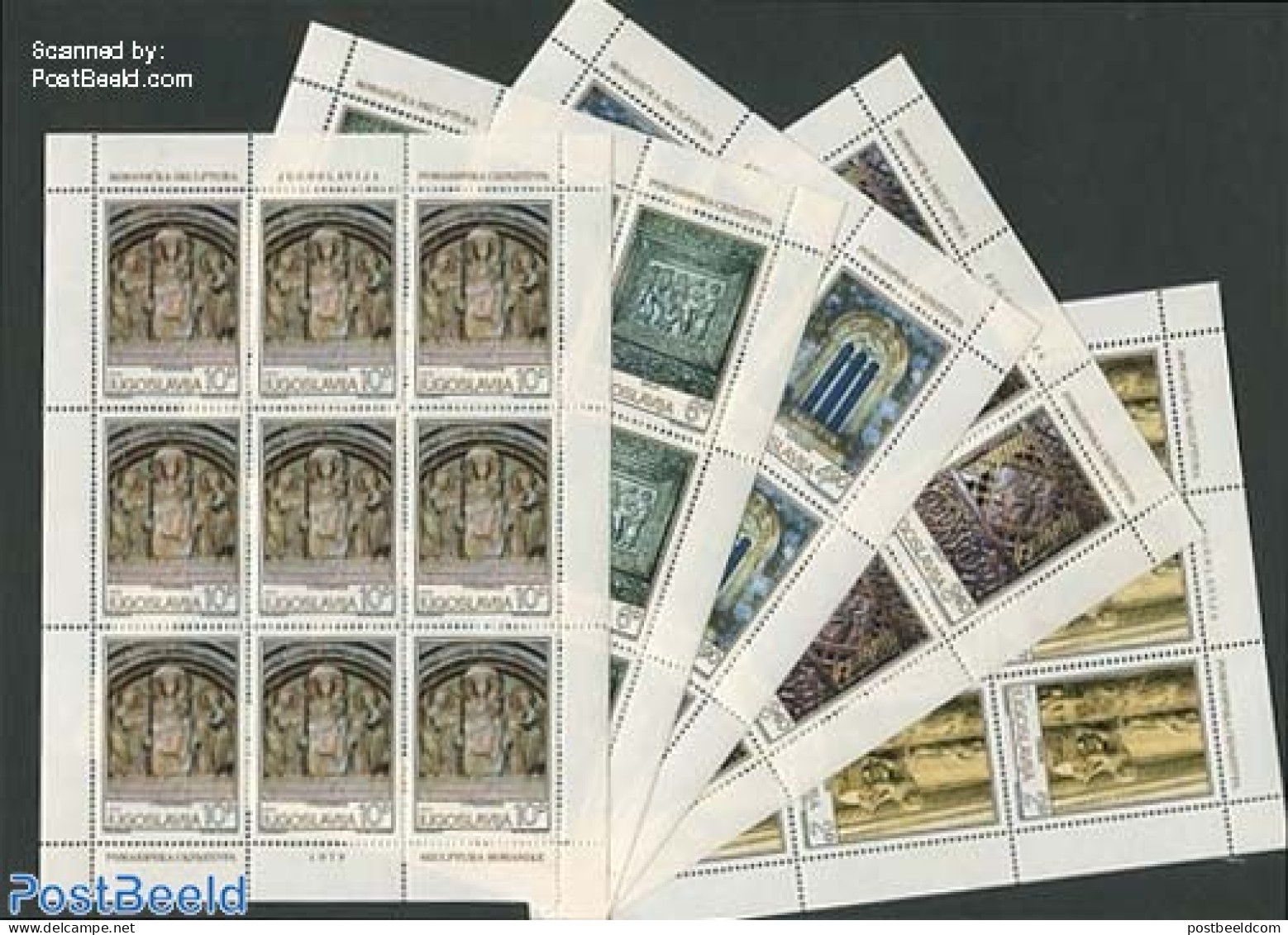 Yugoslavia 1979 Roman Sculptures 5 M/ss, Mint NH, History - Archaeology - Art - Sculpture - Unused Stamps