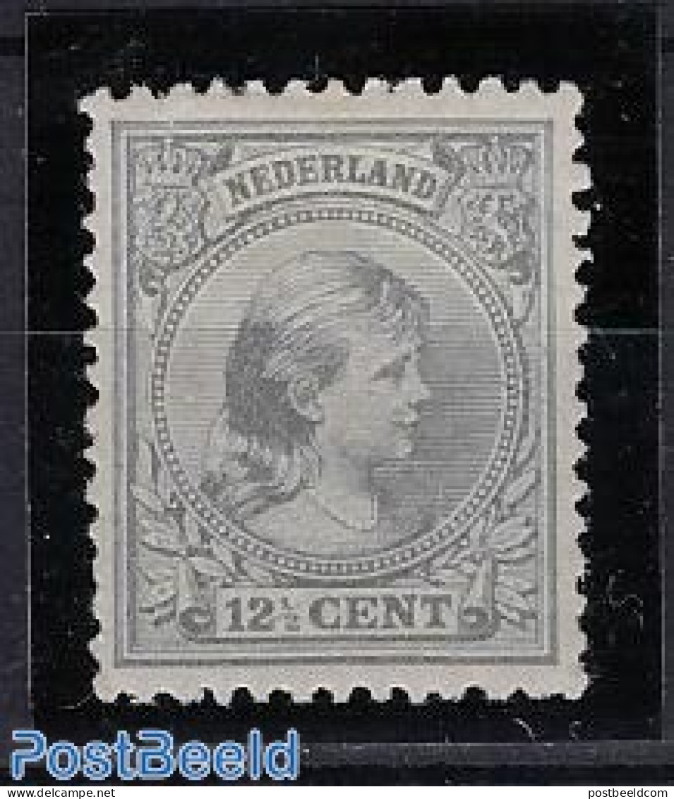 Netherlands 1891 12.5c, Cliche, Stamp Out Of Set, Unused (hinged) - Ungebraucht