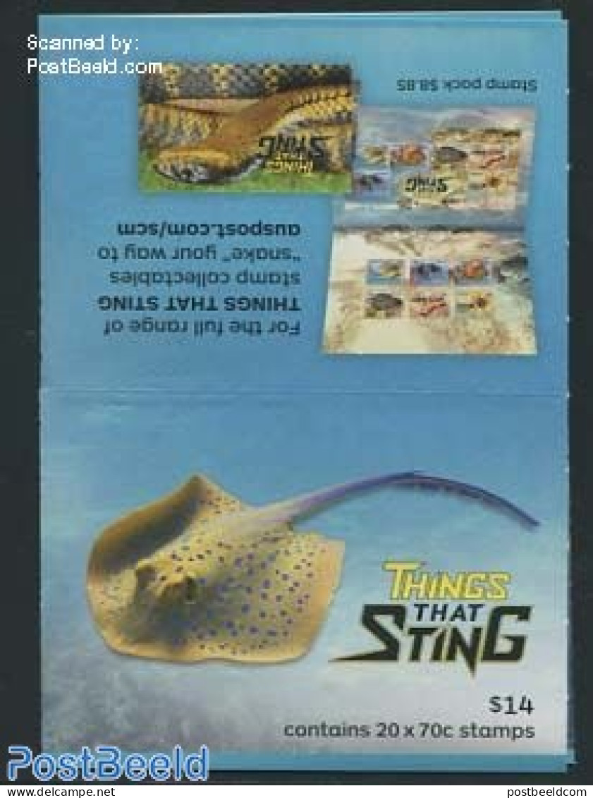 Australia 2014 Things That Sting Foil Booklet, Mint NH, Nature - Fish - Insects - Snakes - Stamp Booklets - Unused Stamps