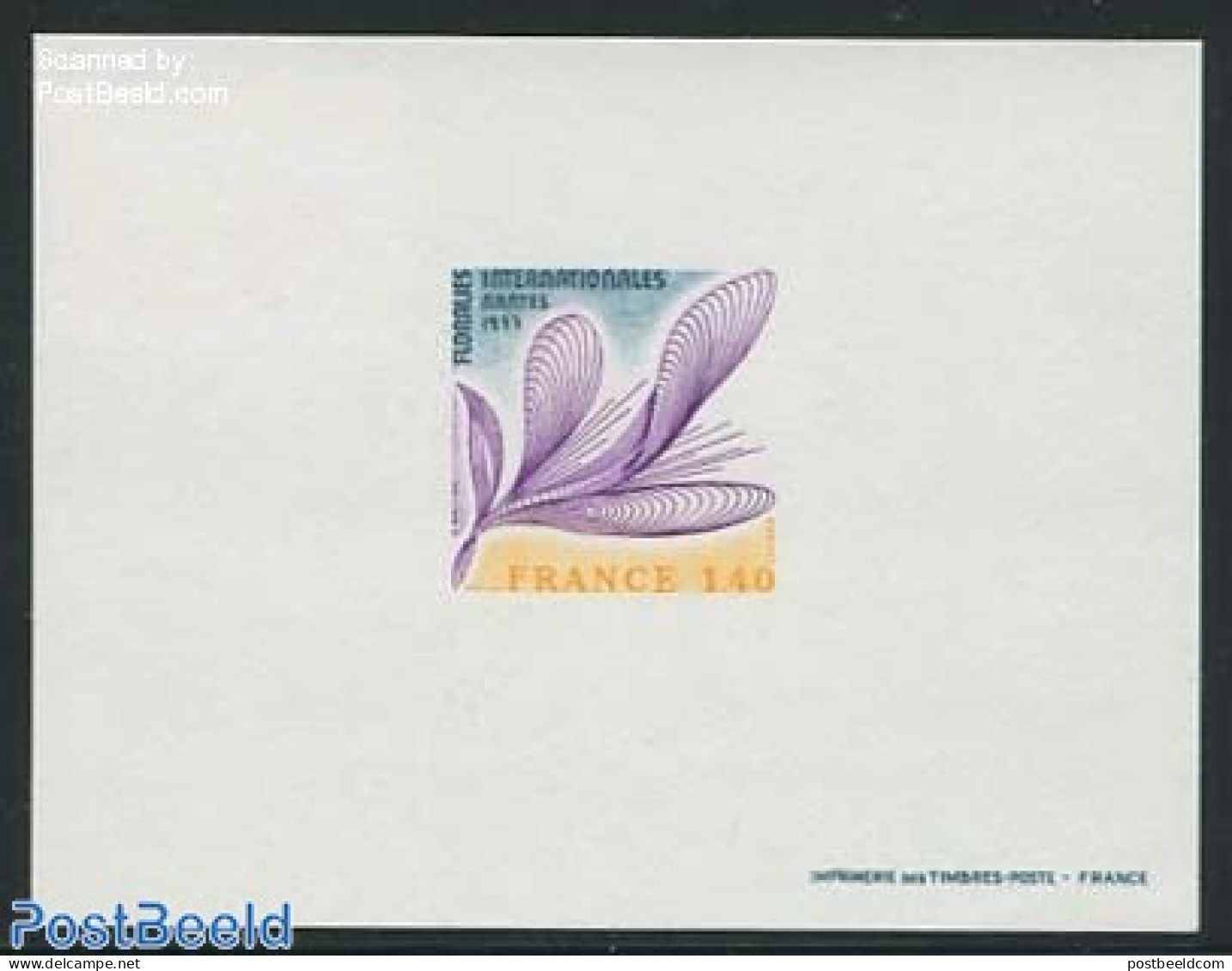 France 1977 Gardening Exhibition 1v, Epreuve De Luxe, Mint NH, Nature - Science - Gardens - Computers & IT - Unused Stamps