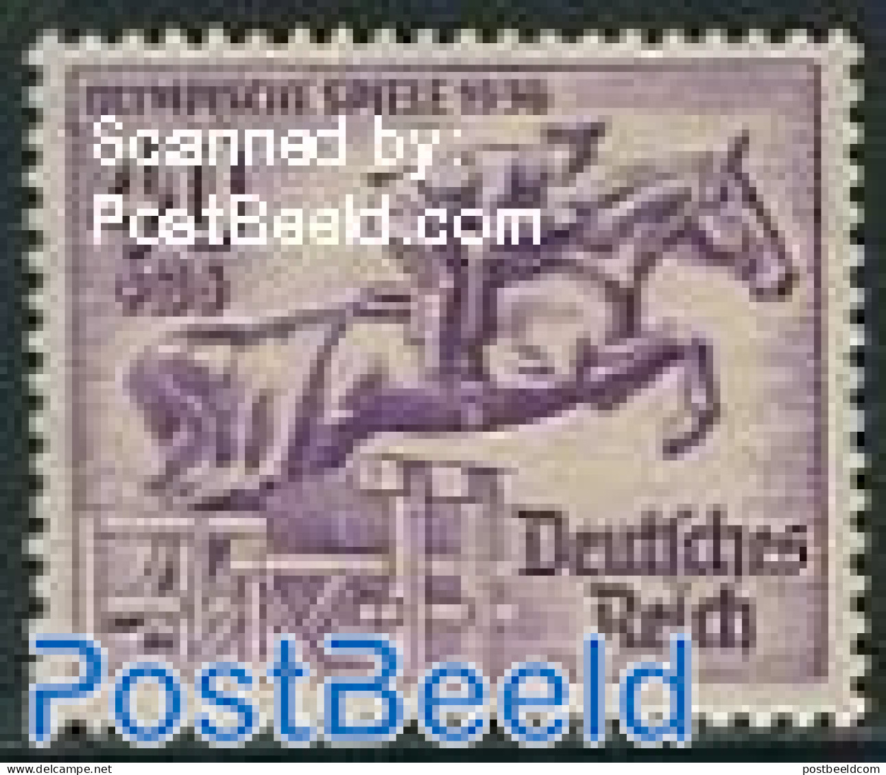 Germany, Empire 1936 40+35pf, Stamp Out Of Set, Mint NH, Nature - Sport - Horses - Olympic Games - Neufs