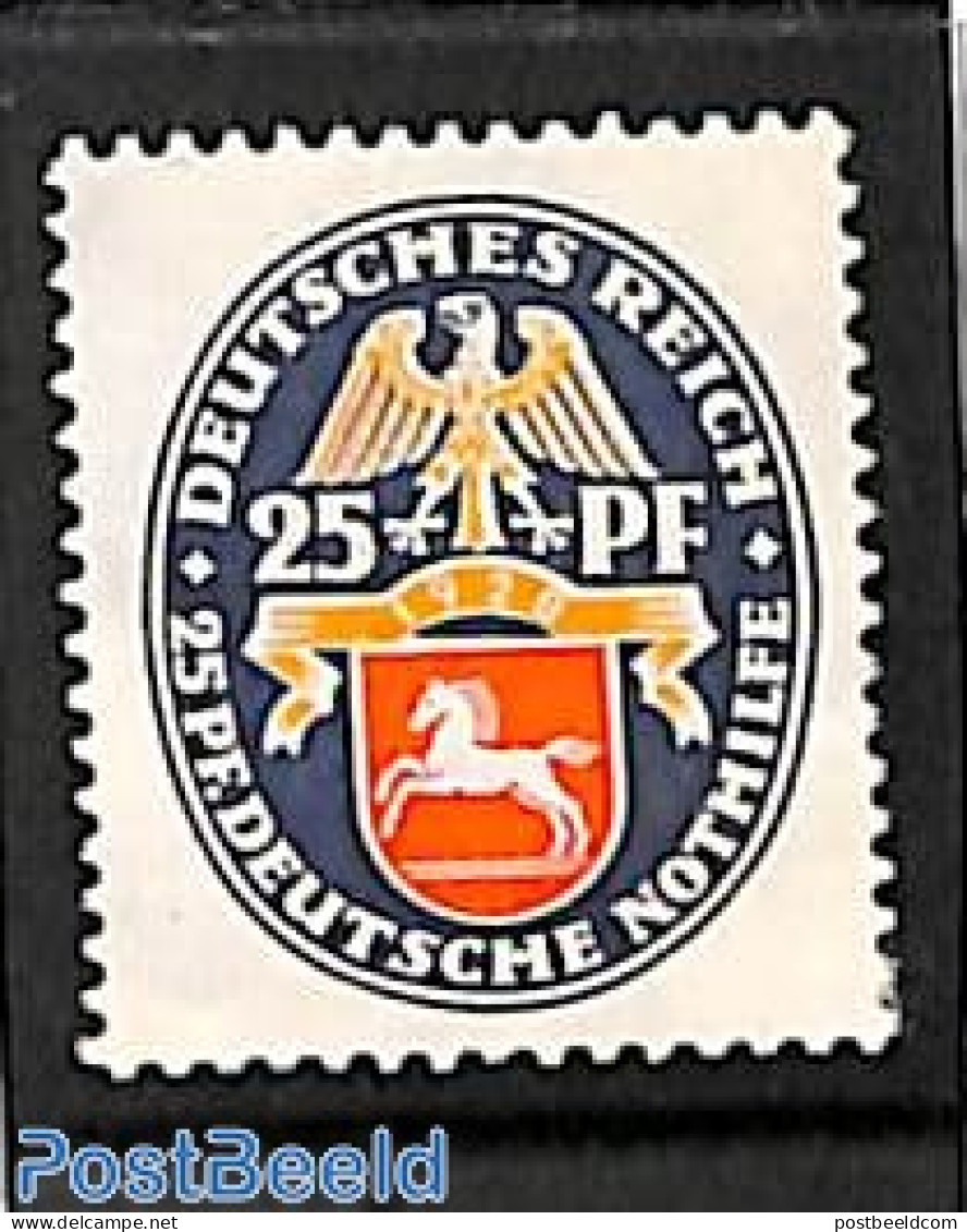 Germany, Empire 1928 25+25Pf, Braunschweig, Stamp Out Of Set, Unused (hinged), History - Ongebruikt