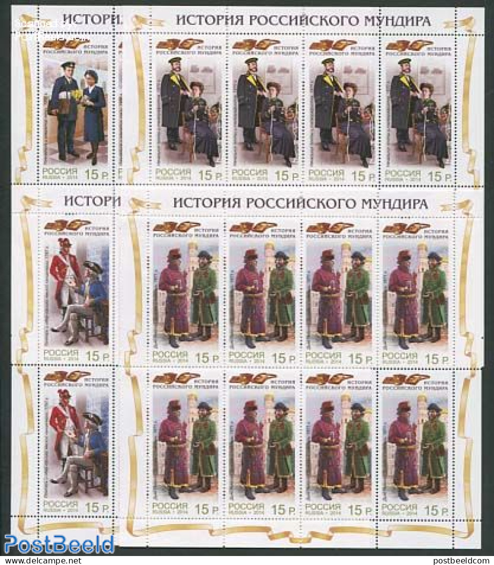 Russia 2014 Uniforms 4 M/ss, Mint NH, Various - Uniforms - Kostüme