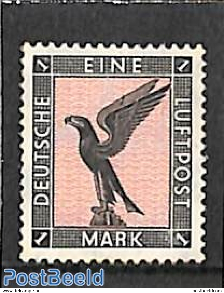 Germany, Empire 1926 1M, Stamp Out Of Set, Unused (hinged), Nature - Birds Of Prey - Ongebruikt