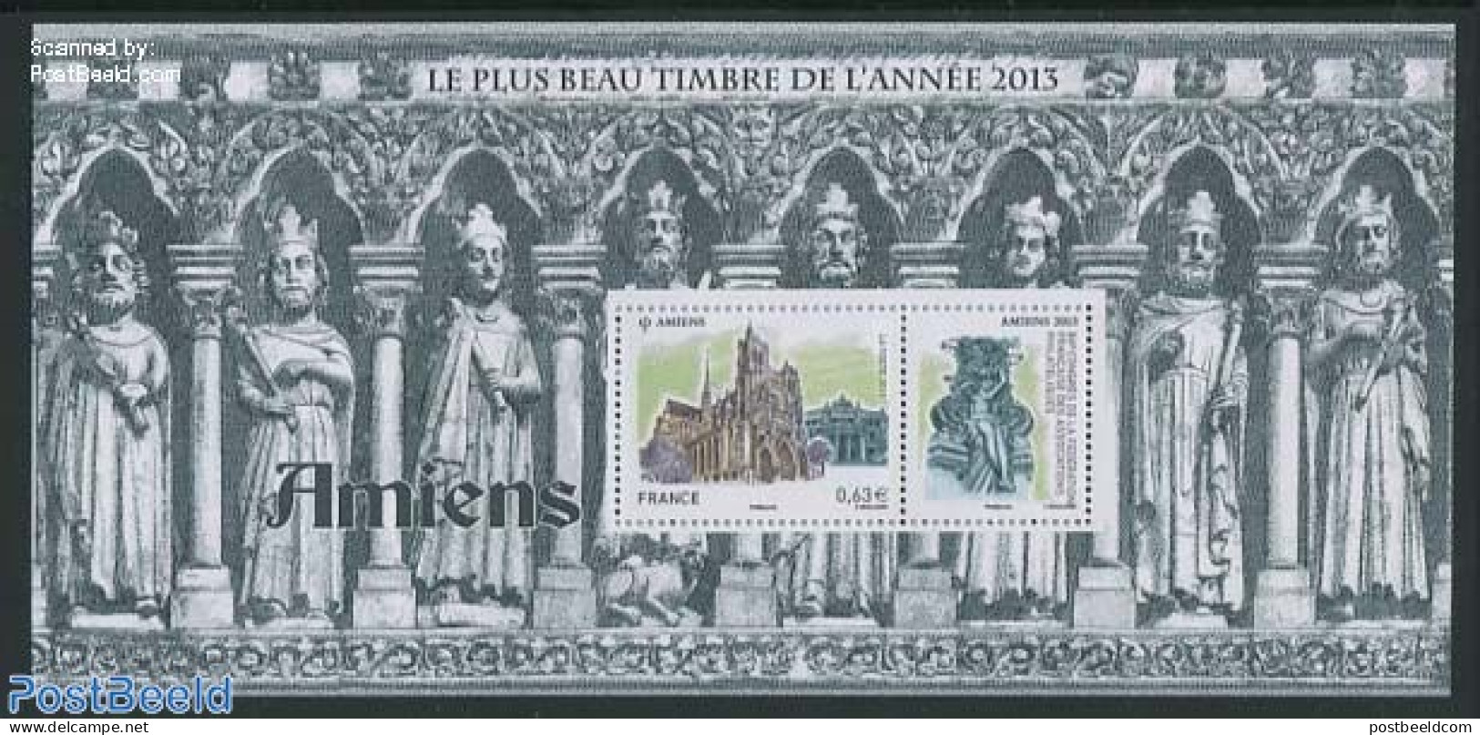 France 2014 Most Beautiful Stamp Of 2013 S/s, Mint NH, Religion - Churches, Temples, Mosques, Synagogues - Unused Stamps