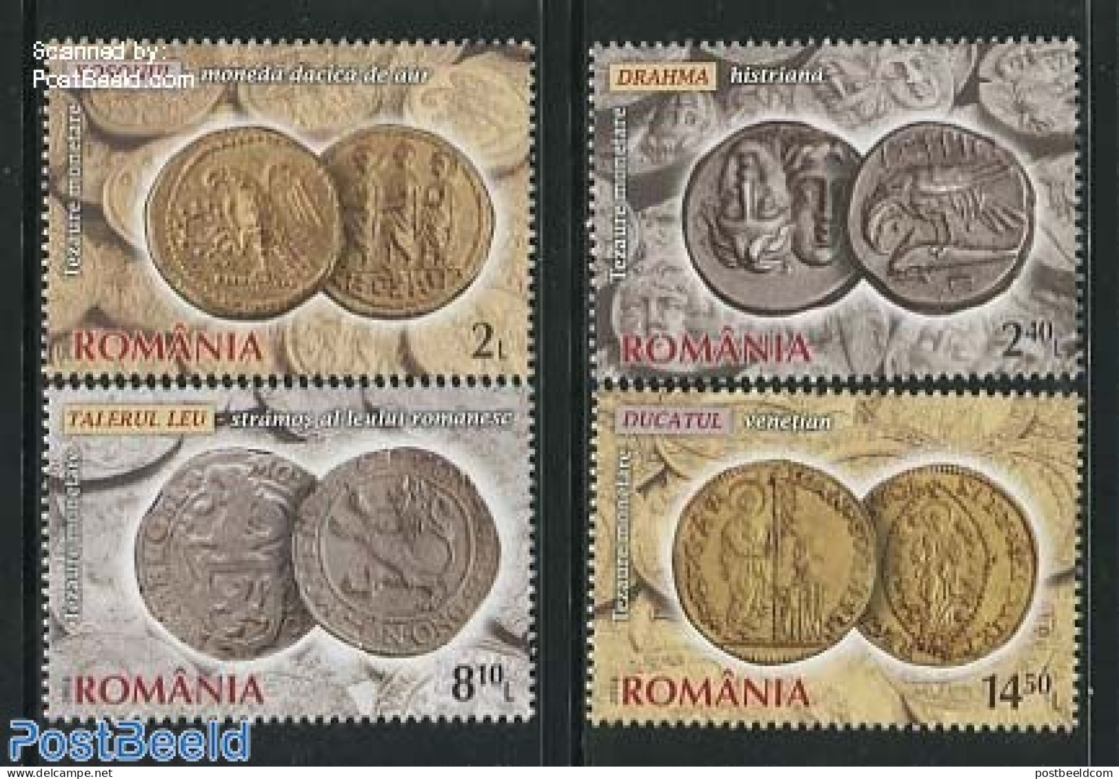 Romania 2014 Numismatic Collection 4v, Mint NH, Various - Money On Stamps - Nuovi