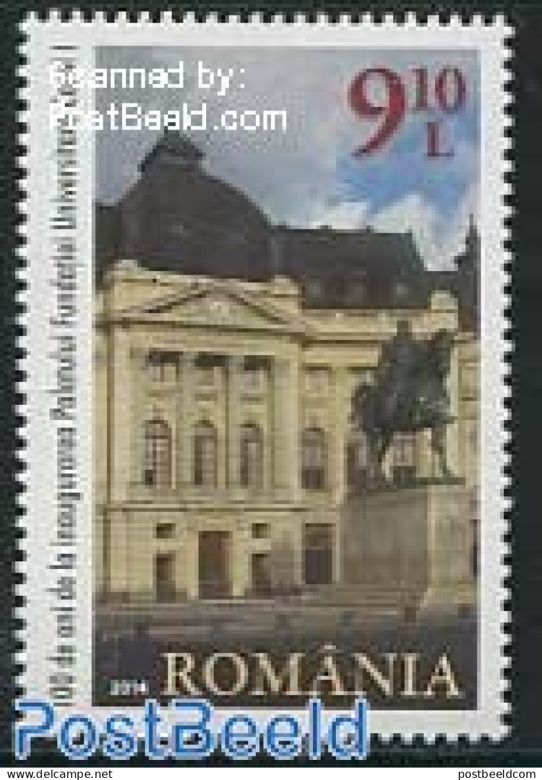 Romania 2014 Palace Foundation University Carol I 1v, Mint NH, Nature - Science - Horses - Education - Art - Architect.. - Ongebruikt