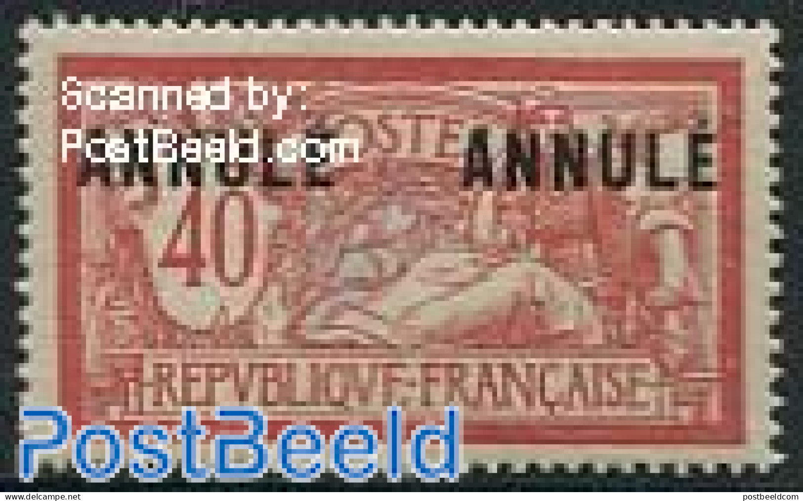 France 1900 40c, ANNULE, Stamp Out Of Set, Unused (hinged) - Ongebruikt