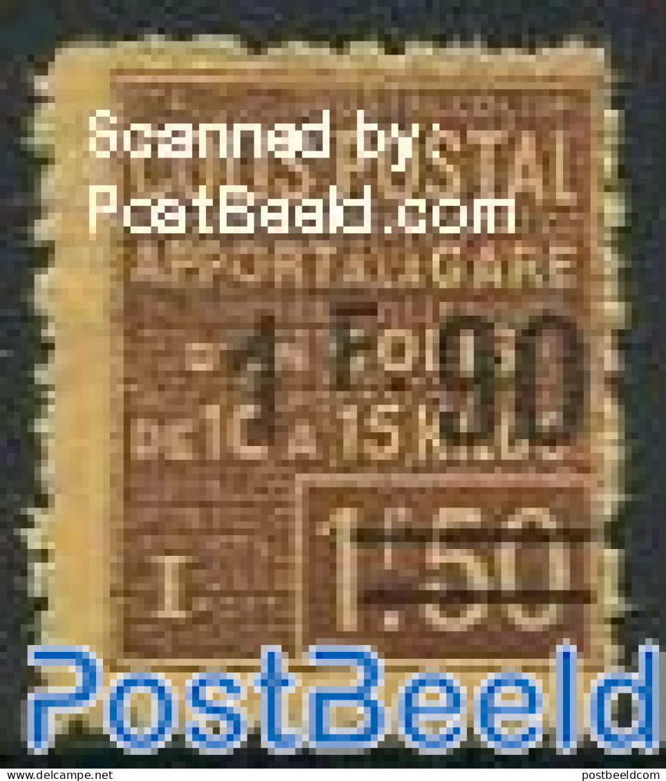 France 1926 1.90 On 1.50, Colis Postal, Stamp Out Of Set, Unused (hinged) - Ongebruikt