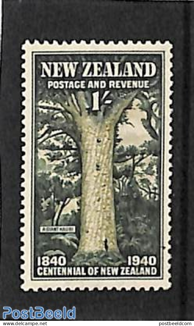 New Zealand 1940 1Sh, Stamp Out Of Set, Unused (hinged), Nature - Trees & Forests - Nuovi