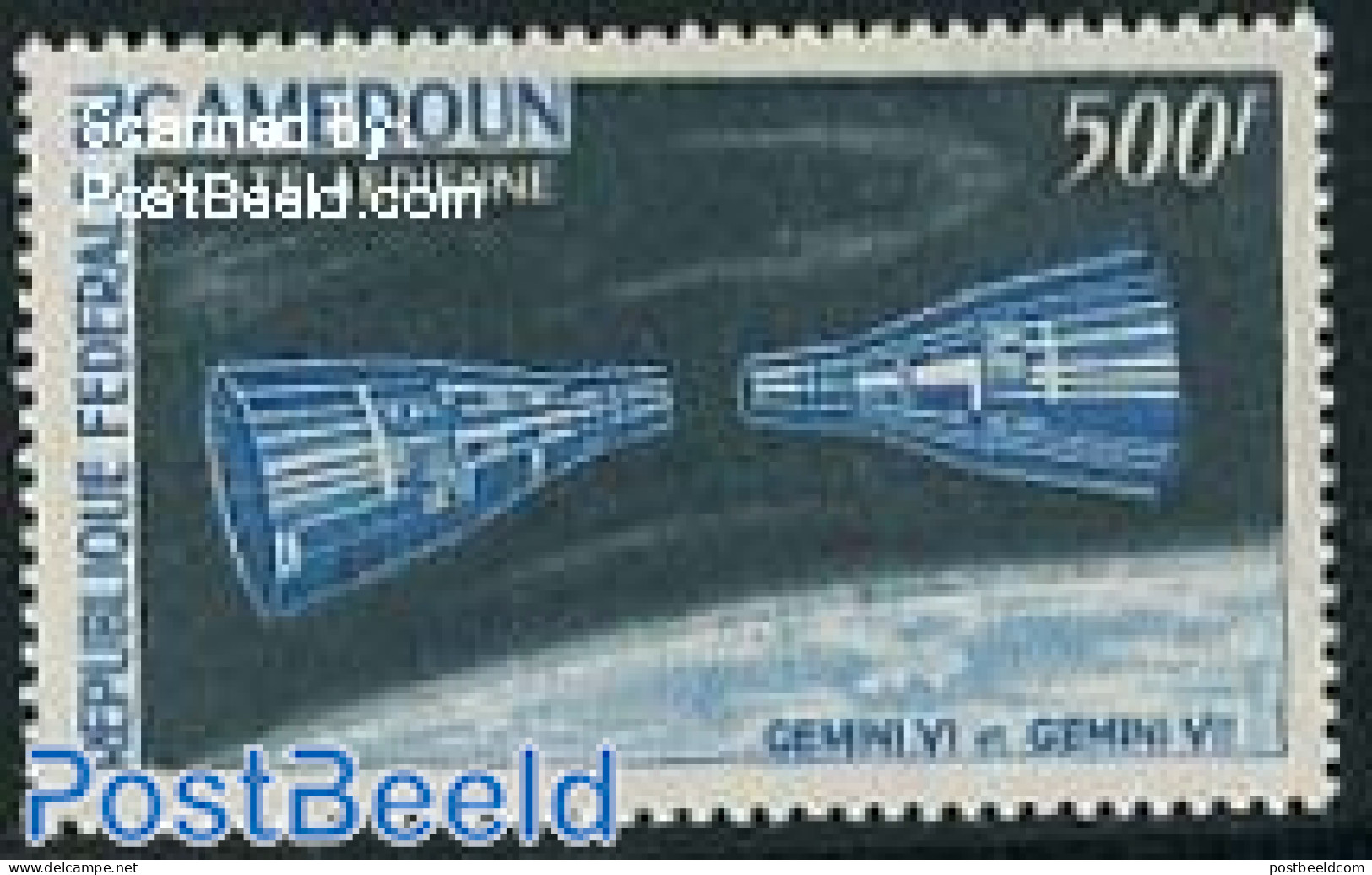 Cameroon 1966 500F, Stamp Out Of Set, Mint NH, Transport - Space Exploration - Cameroun (1960-...)