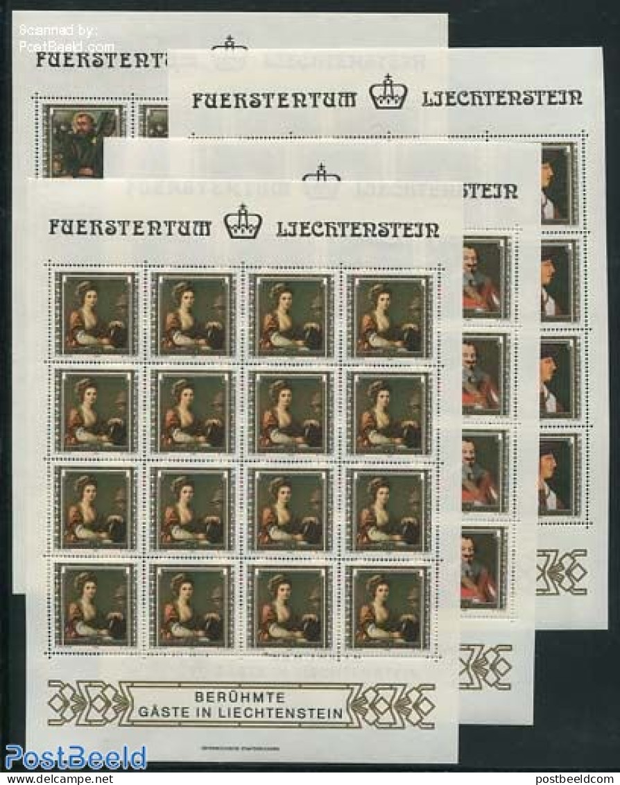 Liechtenstein 1982 Famous Visitors 4 M/s, Mint NH - Unused Stamps