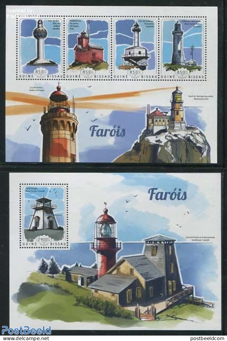 Guinea Bissau 2014 Lighthouses 2 S/s, Mint NH, Various - Lighthouses & Safety At Sea - Phares