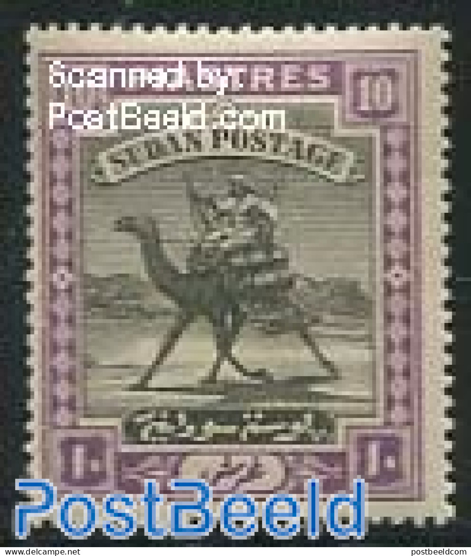 Sudan 1898 10P, WM Rose, Stamp Out Of Set, Unused (hinged), Nature - Animals (others & Mixed) - Camels - Soedan (1954-...)
